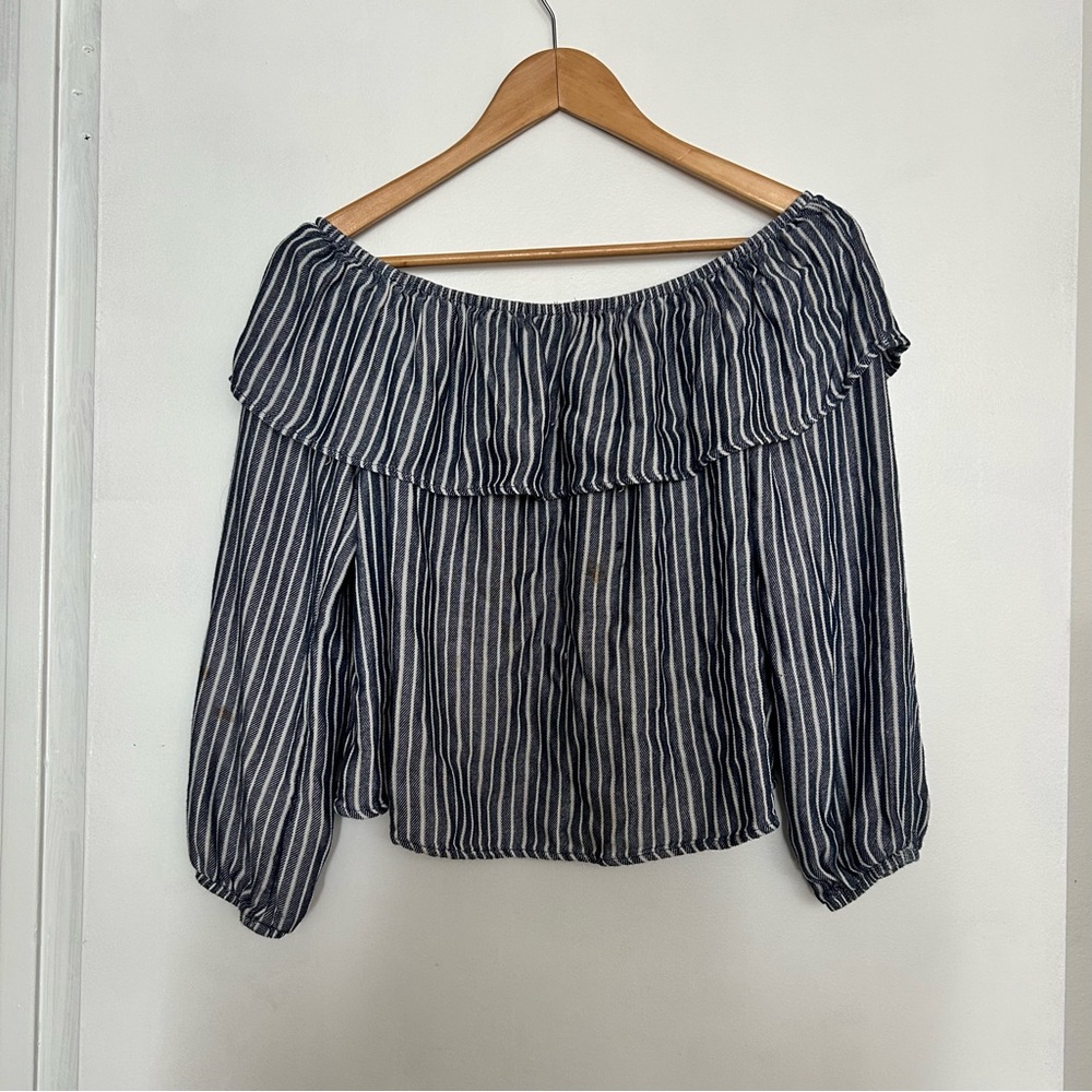 Striped Off-Shoulder Blouse